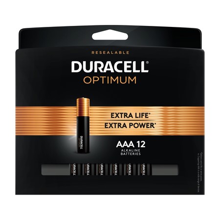 Duracell Duracell Optimum Extra Life Battery AAA Alkaline Battery, 12 PK OPT2400B12